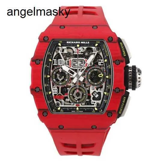 RM Bilek Saat Pilot İzle Rmwatches Holwatch RM11-03 Erkekler Serisi RM11-03 Red Devil Ntpt Sınırlı Üretim Tourbillon tamamen içi boş otomatik makine