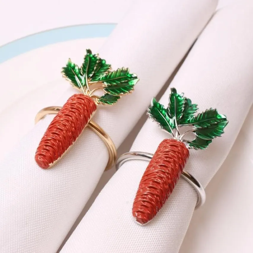 10pcs lot Metal dripping oil new carrot napkin buckle napkin ring tissue ring1303d