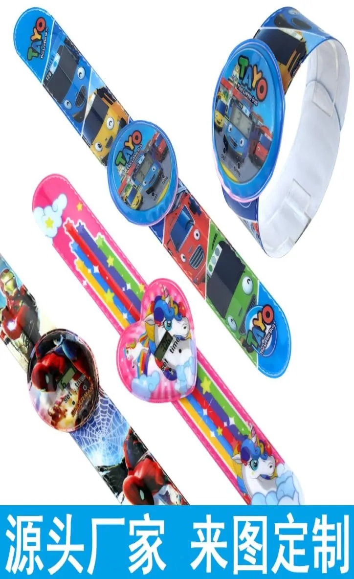 Yibei Geschenk Elektronisches Spielzeug Kinder039s elektronische Cartoon-Snap-Uhr wasserdicht Junge und Mädchen Pat-Uhr8468068