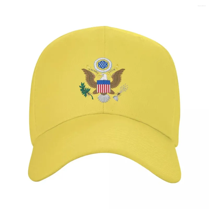 Bollkåpor Anpassad stor tätning av USA Baseball Cap Women Men Justerbar Trucker Hat utomhus