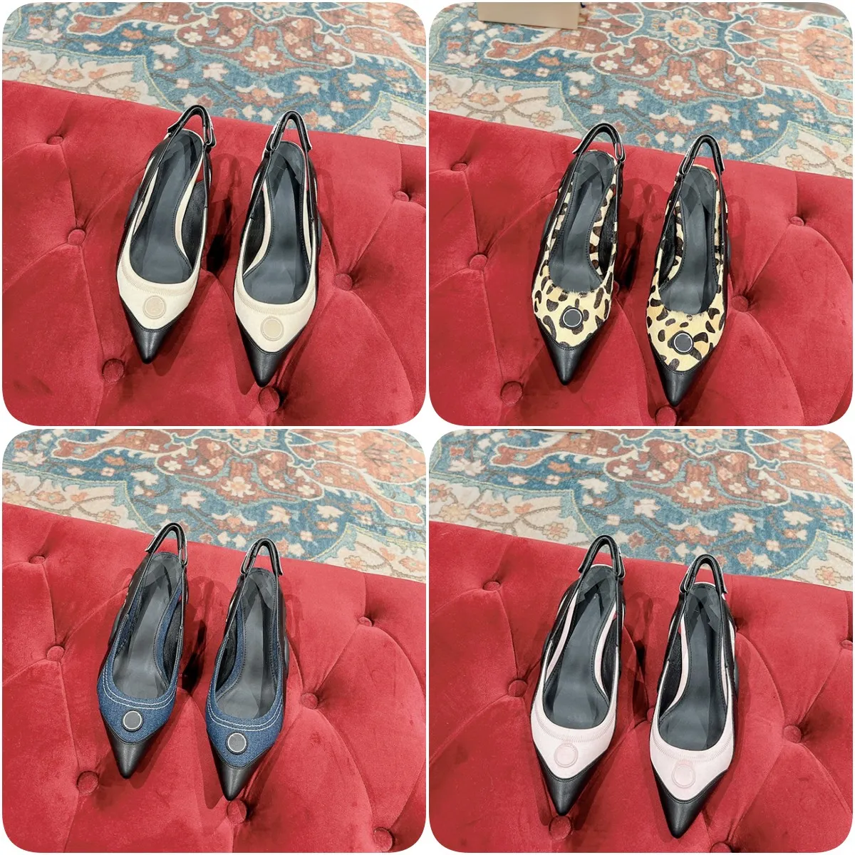 Archlight Talons Hauts Femmes Slingback Escarpin Sandales Chaton Talons Bout Pointu Escarpins Archlight Talons Sandales Cercle De Mariage Signature Ondulé