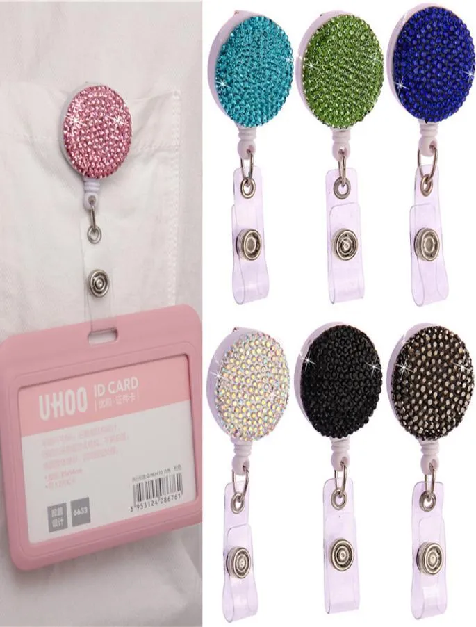 9 kleuren Intrekbare badge Reel Lanyard ID-kaart Badgehouder Skipas Multifunctionele sleutelhanger Metaal Antilost Clip Party Favor keyrin7838900