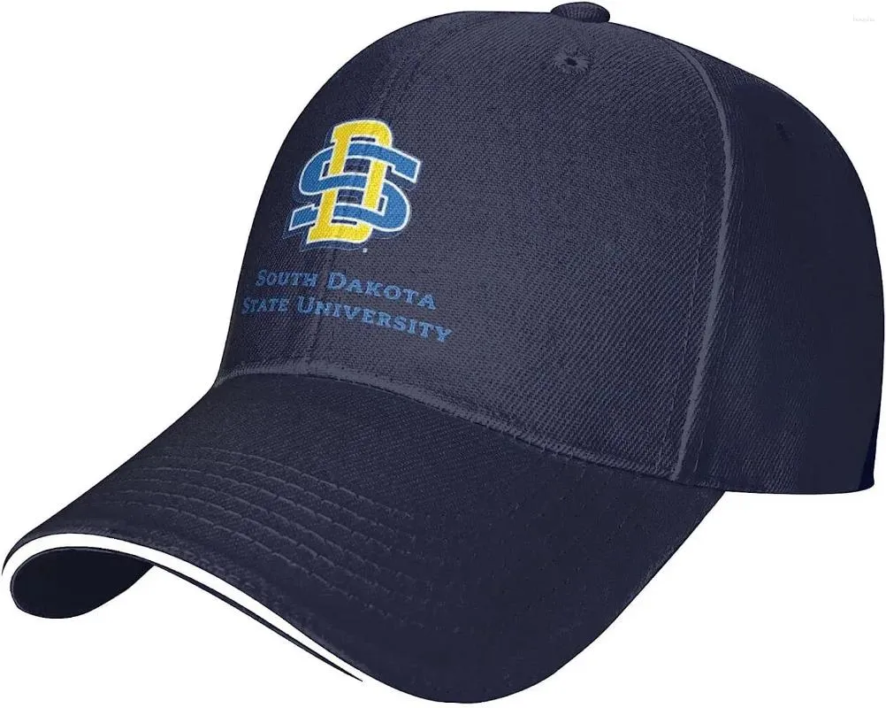 Bollmössor SO-UTH DAK-OTA State University Logo Sandwich Cap Unisex Classic Baseball Capunisex Justerbar Casquette Dad Hat