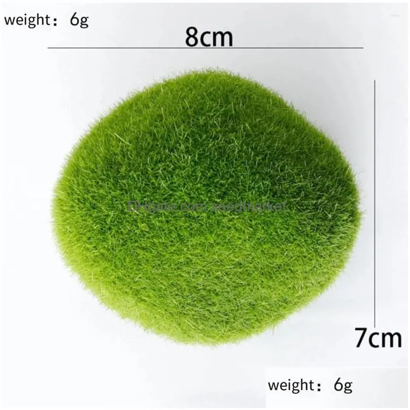 Decorative Flowers Wreaths Artificial Fake Moss Rock Eternal Life Green Plants Grass Landscape Mini Crafts St Mattress For Home El Dh3Ey