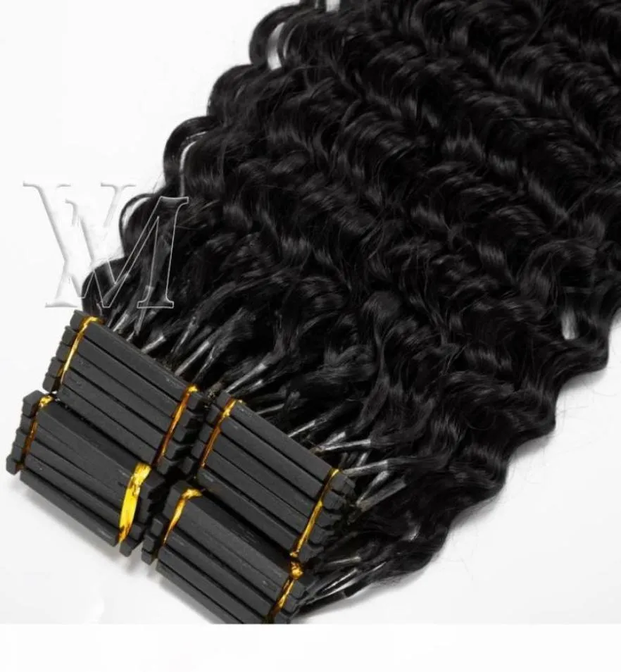 Afro Kinky Curly Straight Deep Water Yaki 4A 4B 4C Cuticle Aligned Remy Virgin 6D Pre Bonded Brazilian Indian Human Hair Extension6500779