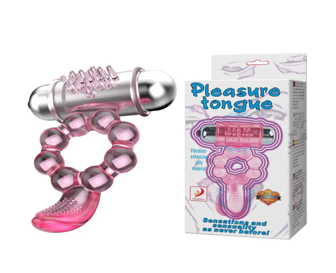 Baile 10 velocità anello vibrante stimolazione del clitoride piacere lingua vibratore proiettile prodotti del sesso per adulti giocattoli del sesso per coppia2679792