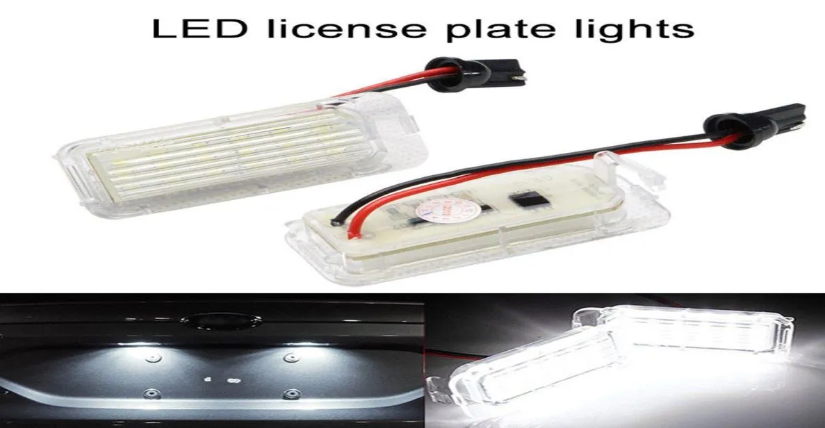 2PCSLot Car LED Number License Plate Light Lamps For Ford Focus 5D Fiesta White6085366