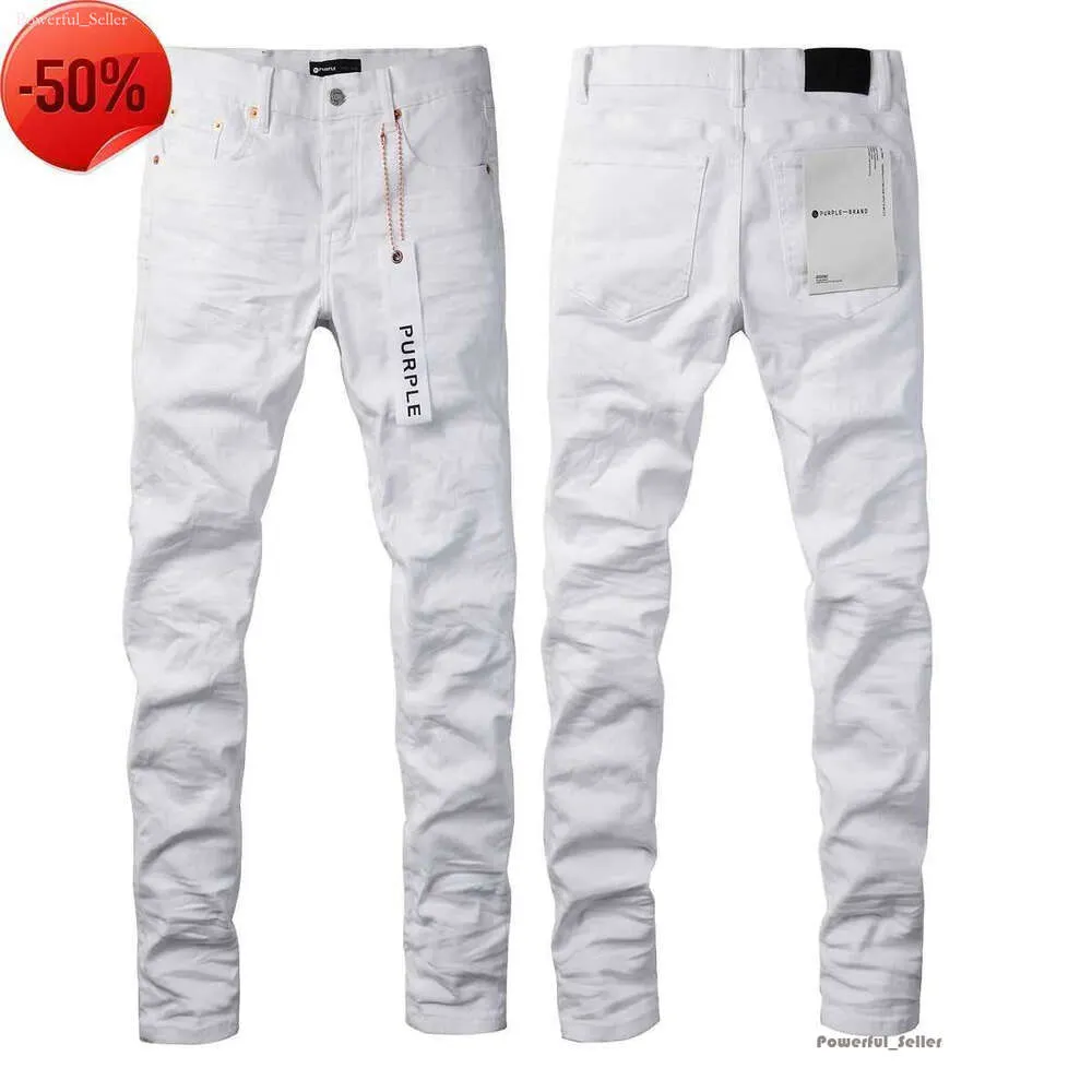 Designer Jeans Purple Brand Jeans High Street White 9024 Men's Jeans Fashion Brand Purple Jeans 2400