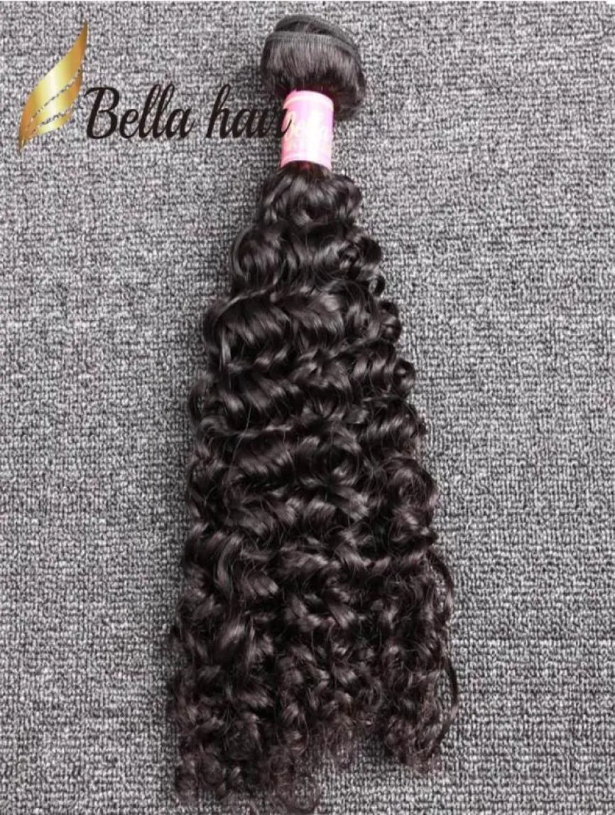 1pclotペルーの巻き毛の人間の髪の品質拡張自然色の束1026inch 9a bella hair6883842