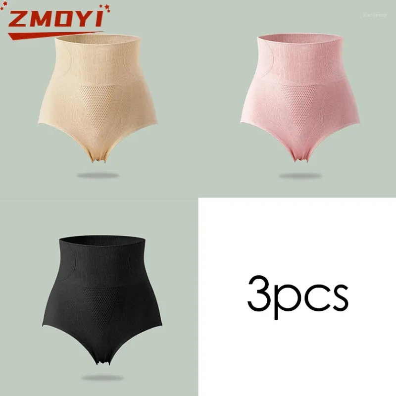 Women's Panties 3 Pcs/lot Large Size Woman Body Shaper Slimming Sexy Soft Underpanties High Waist Briefs M XXL Womens Drop