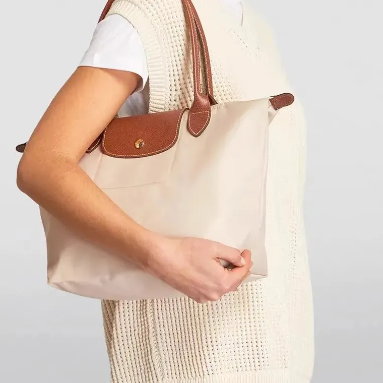 Nieuwe Dumplings Tassen Nylon Schoudertas Commuter Grote Capaciteit Totes Opvouwbare Waterdichte Oxford Opbergtas Dames Meisjes Lichtgewicht Reizen Winkelen Goedkope handtas