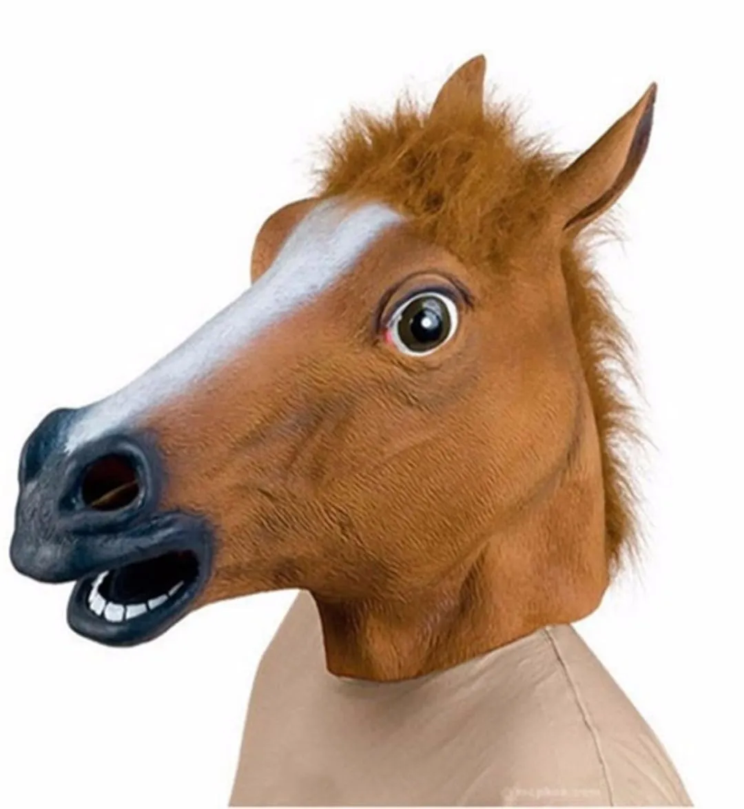 Capodanno Maschera testa di cavallo Costume animale e giocattoli Festa di Halloween Decorazione di Capodanno1443867