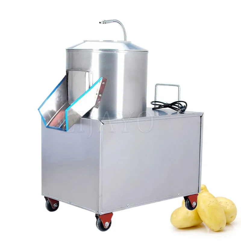 Elektrisk fruktgrönsakshud tvättskalare automatisk 120-250 kg/h sötpotatis morot ingefära rengöringskalningsmaskin