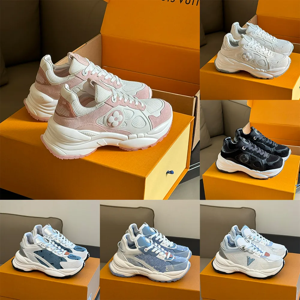 24SS Nouvelle arrivée Run 55 Designer Casual Chaussures Baskets Femmes Plate-forme Chaussures Tendance De La Mode Célèbre Marque Femmes Baskets Populaires Chaussures Avec boîte d'origine