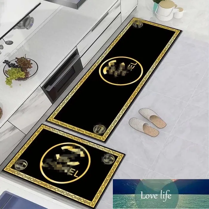 Top Quatily Trendy Marka Kitchen Floor Mat Internet Celebryty Light Luksusowy dywan chłonny olej nie pośpieszny mata podłogowa