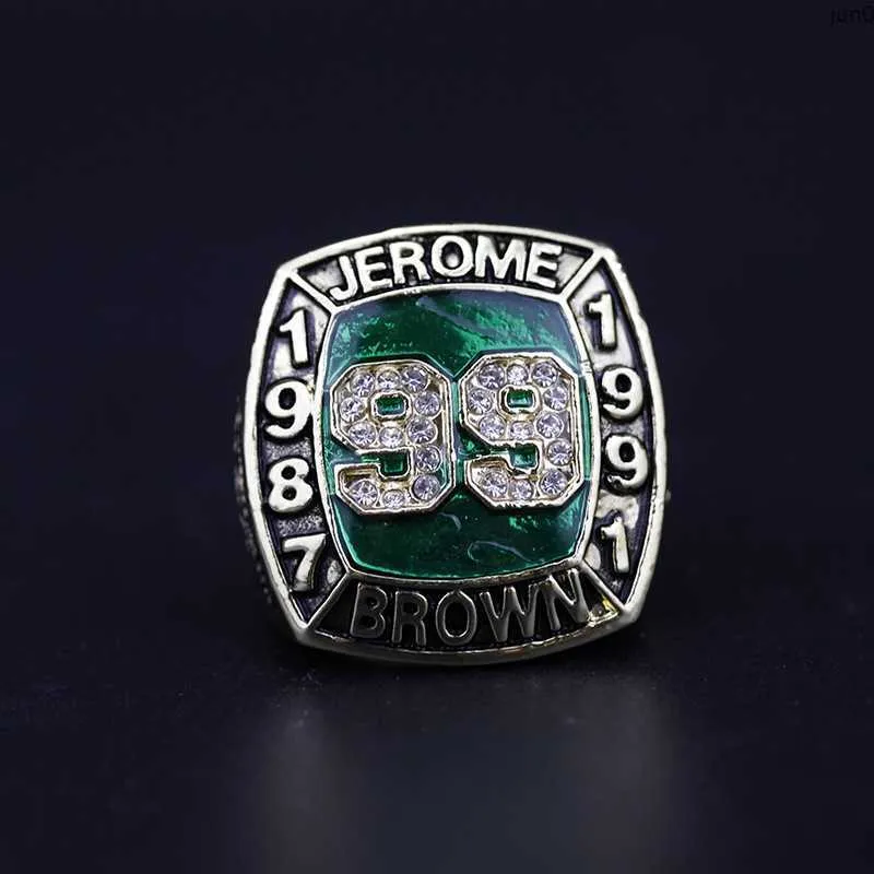 Bandringen 1987 1991 voetbalster Jerome Brown Hall of Fame kampioenschapsring Jersey nr. 99