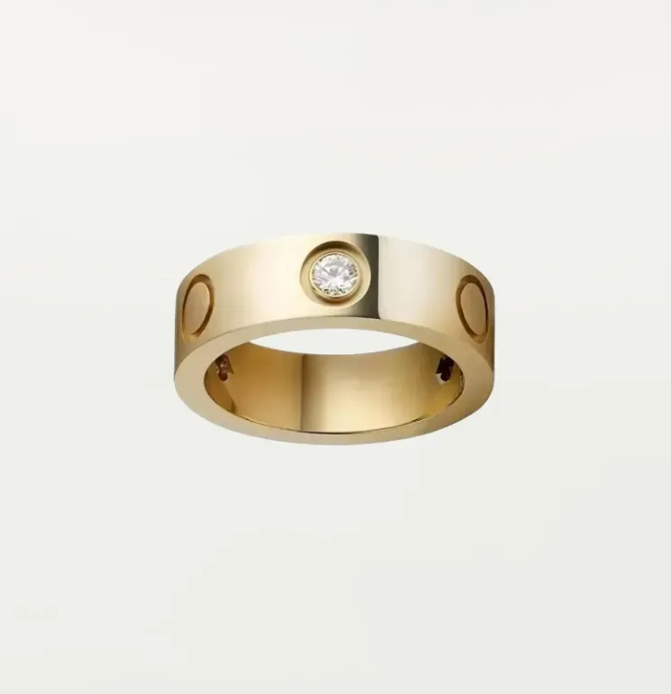 Designer Design Ring Men's Women's Ring Classic Luxury Titanium Steel Alloy Material Never Fade Non Allergic Fashion Jewelry 4/5/6mm