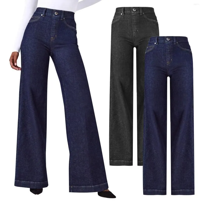 女性のジーンズ2024女性用の広い脚低いウエストレディースジーンズロンパーズとジャンプスーツパンツセクシー