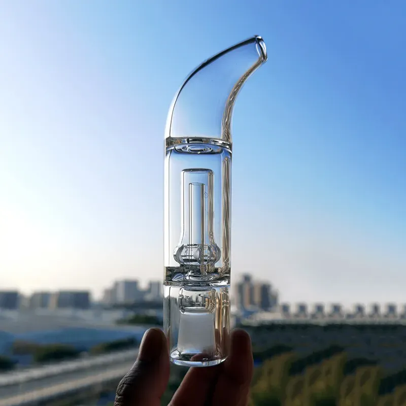 Glass Bong Curved Mouthpiece Bubbler Hookah Water Bubbler Tool 14mm 18mm for Solo Air PAX2 PAX3 Smoking Accessories ZZ