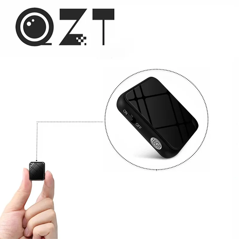 Enregistreur QZT Petit enregistreur vocal Lecteur MP3 Enregistreur audio activé par le son Dictaphone professionnel Mini enregistreur vocal numérique portable