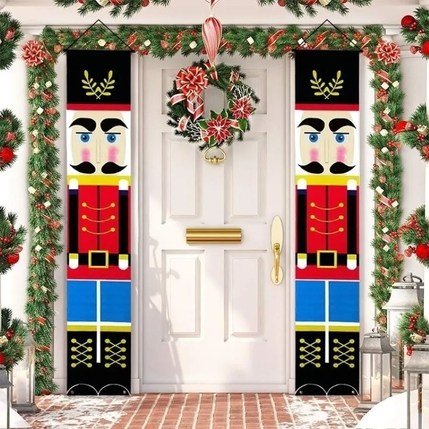 Nutcracker Soldier Banner Christmas Decor For Home Merry Christmas Door Decor Xmas Ornament Happy Year Navidad 2010272714