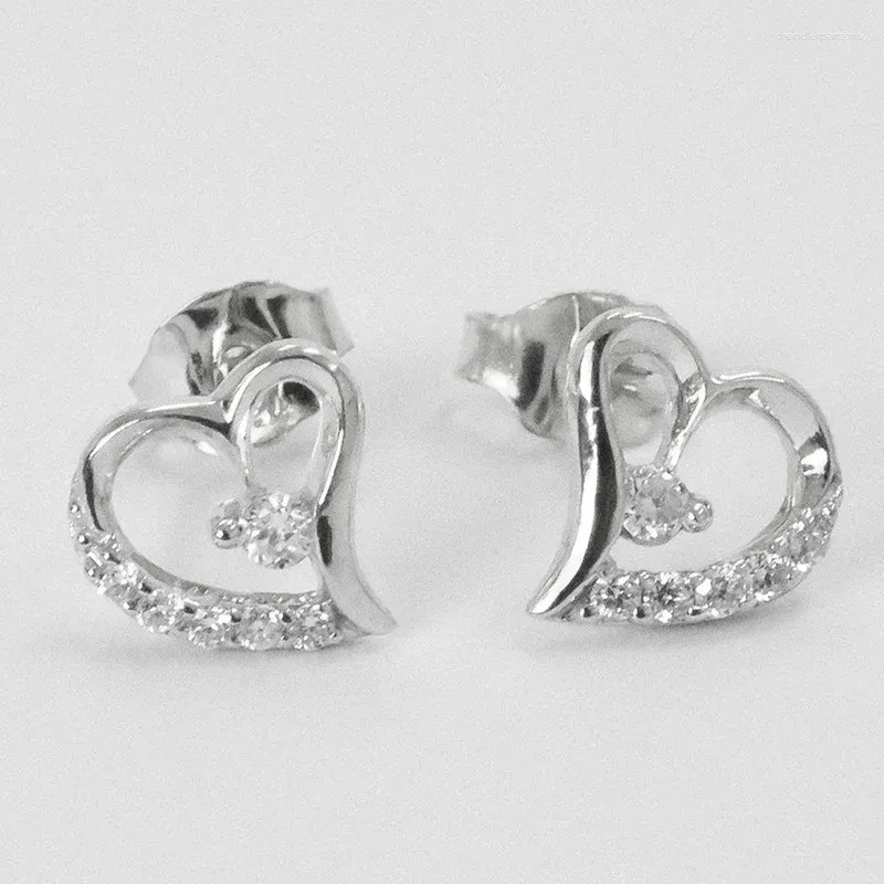 Ohrstecker Huitan Chic Herz 3 Metallfarben Temperament Liebe Form Ohrschmuck Für Frauen Ewigkeit Schmuck Geschenk