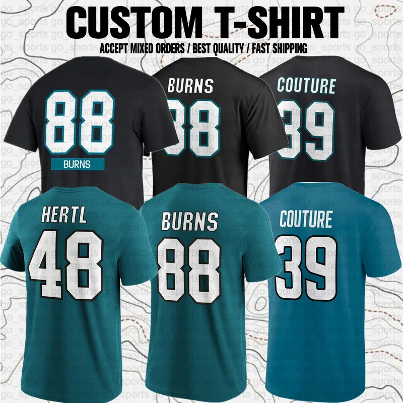 T-Shirt personnalisé Logan Couture Tomas Hertl Mackenzie Blackwood Erik Karlsson Kevin Labanc USA Hockey Club Fans de marque T-Shirt