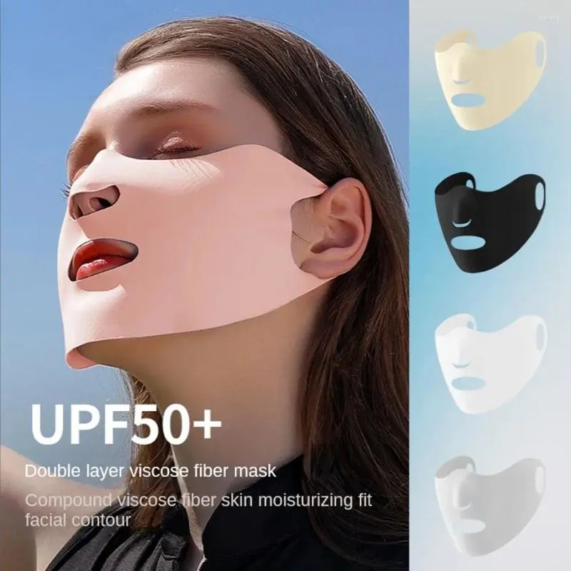 Szaliki na zewnątrz twarz jedwabny szalik Słońce UV ochrona anty-UV Cover Suncreen Mask Veil