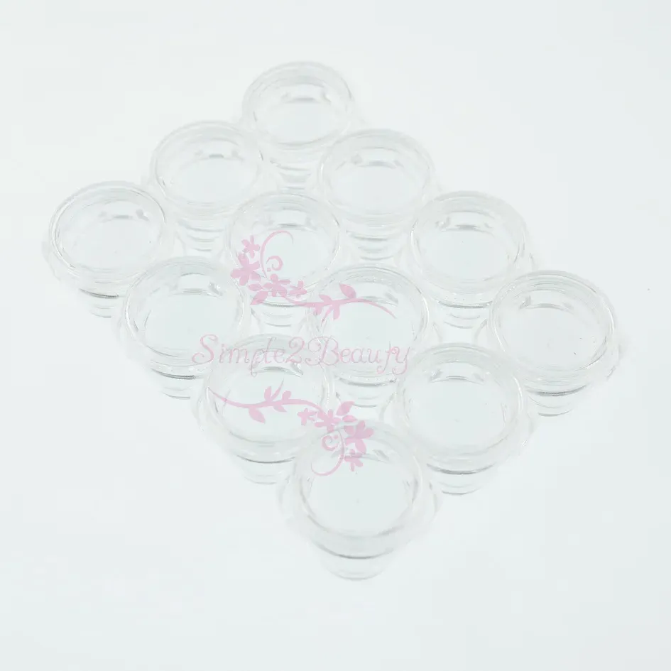 Flaschen 100pcs/Lot 1 g Kunststoff leerer Speicherbox Nagelkunstzubehör Strasskristallperlen Schmuckschmuck Dekoration Behälter Hülle