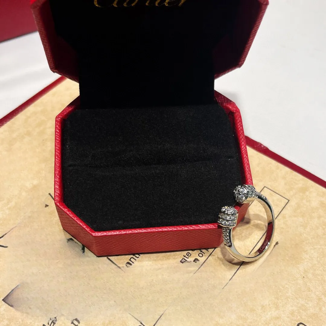 Luksusowa projektant biżuterii damska bransoletka z zestawem pierścienia Aame pełen diamentowych paznokci codziennie randki, bransoletka ślubna