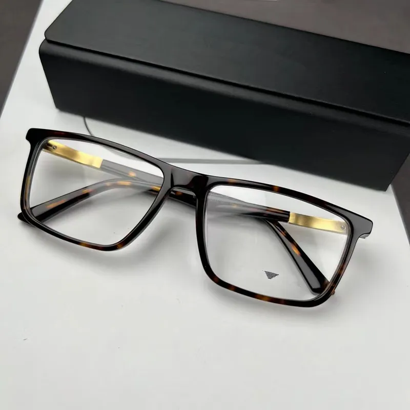 2024 Luxury des concise montatura occhiali rettangolare uomo tavola leggera gamba in metallo fullrim 322a1 56-16-145 occhiali da vista custodia fullset