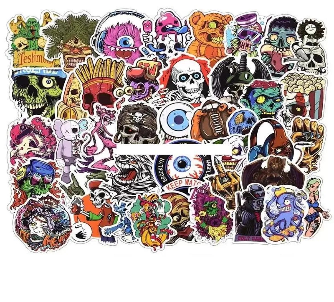 Sticker Lot Horrible Stickers Posters voor Graffiti Skateboard Snowboard Laptop Bagage Motor Fiets Sticker Halloween Monster9569928