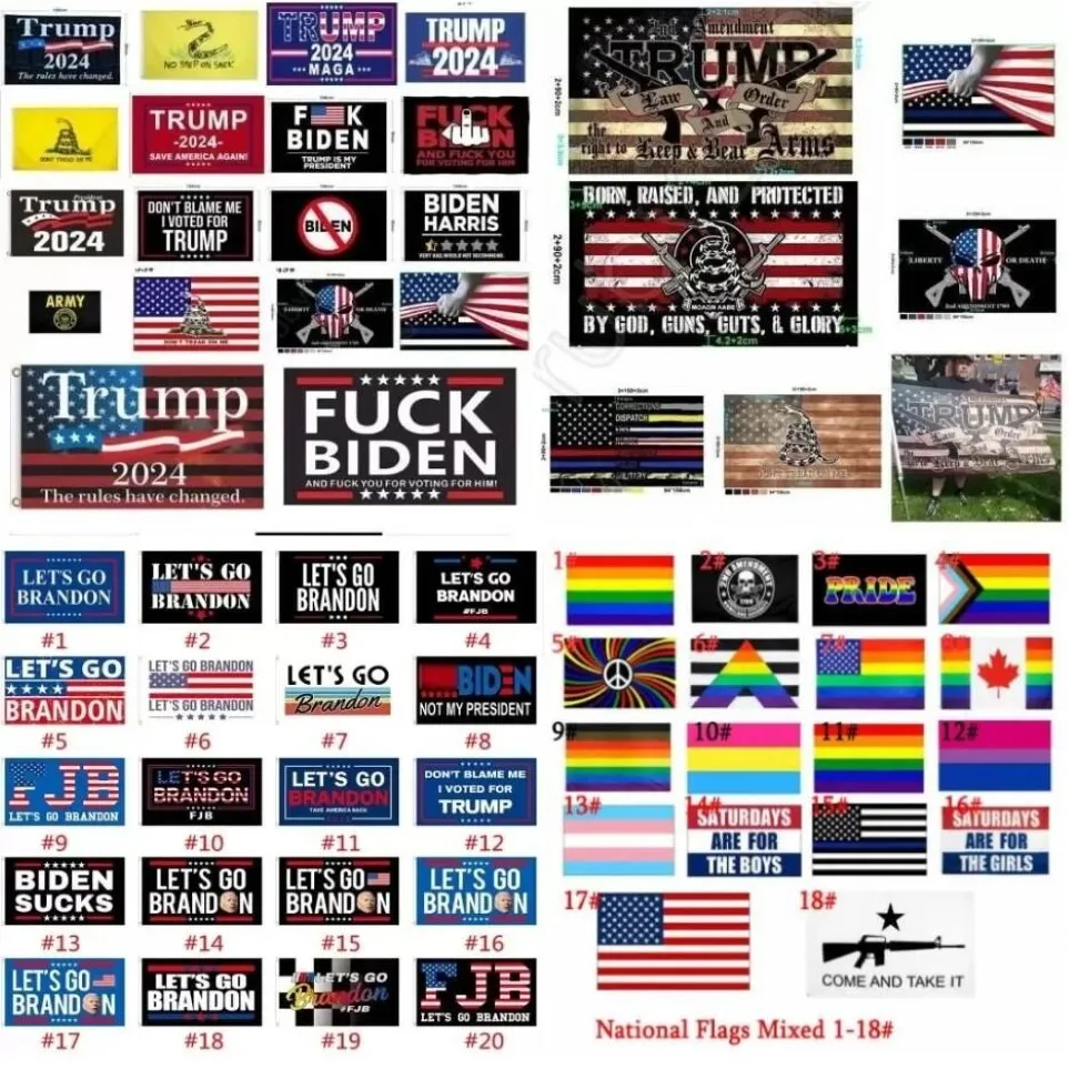 DHL 280 Designs Direto da Fábrica Rainbow LGB Bandeira 3x5 Ft 90X150 Cm Vamos Brandon Salvar a América Novamente Trump Flag Para 2024 P281V