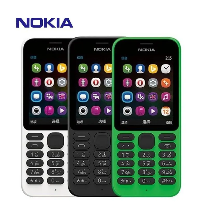 Mobiele Telefoons Originele Nokia 215 GSM 2G Camera Klassieke telefoon voor oude mensen Student