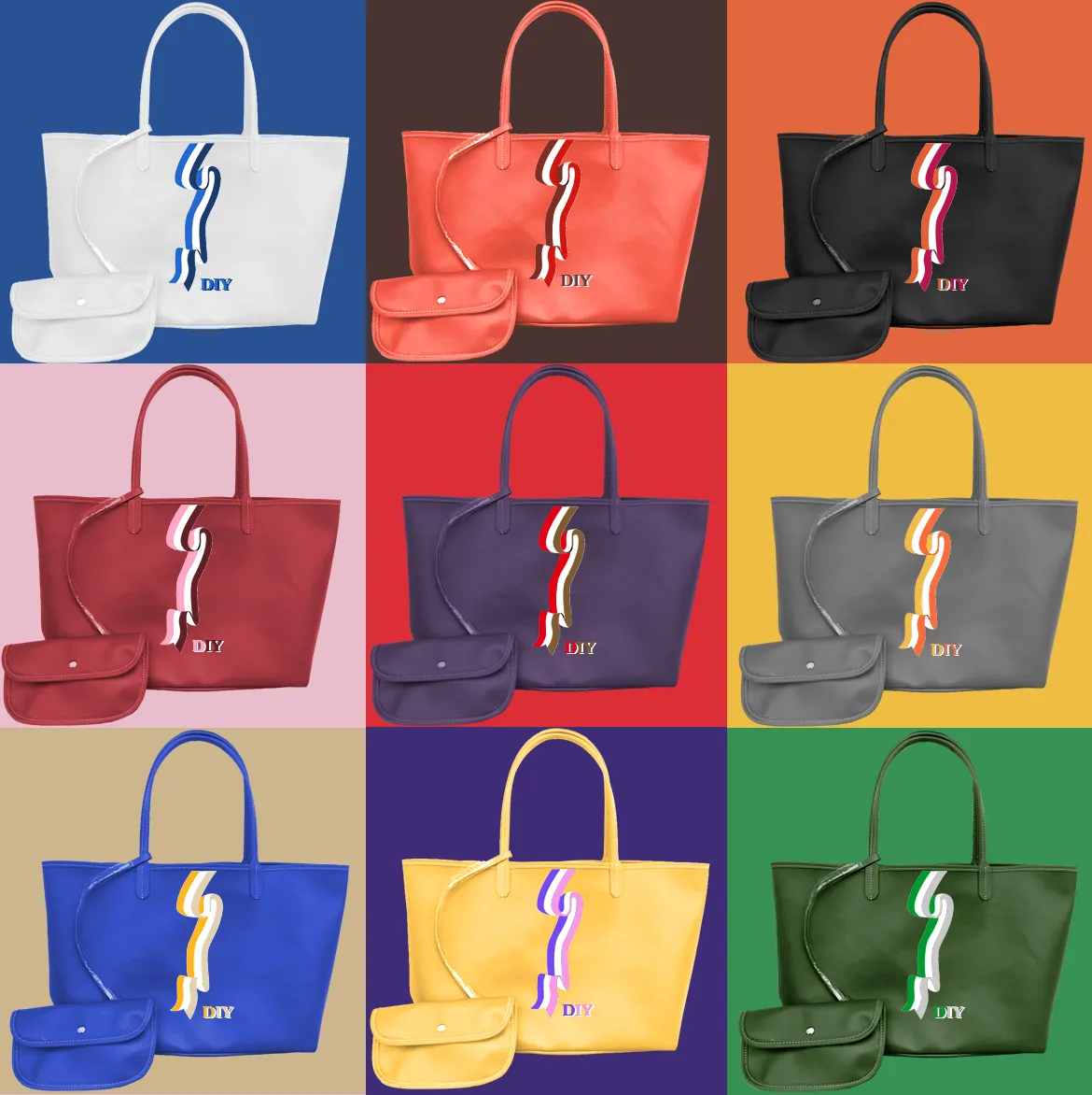 Personalized tote bags leather discount
