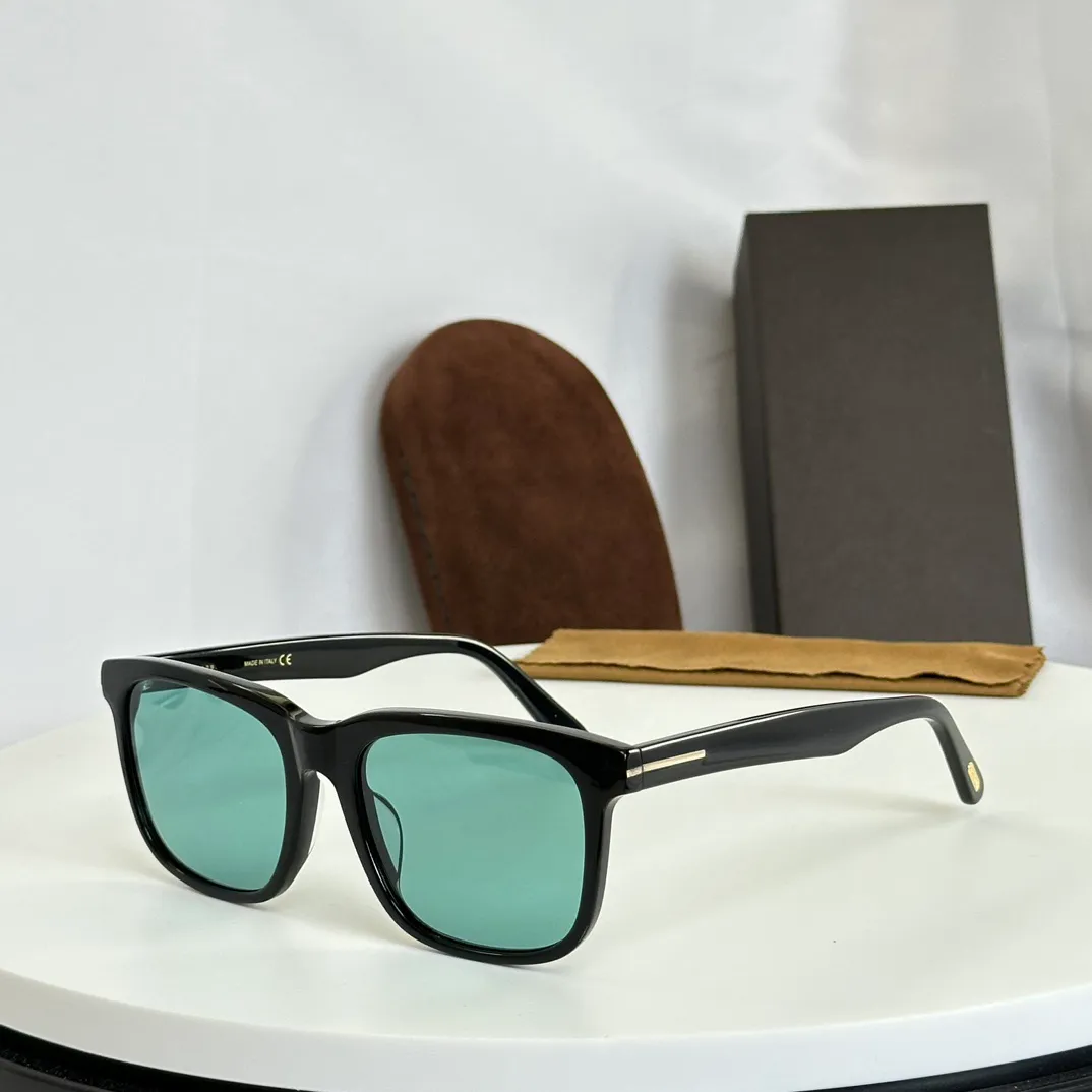 검은 녹색 남성 선글라스 0775 사각형 고급 선글라스 패션 여름 Sunnies Sonnenbrille UV 보호 안경 상자