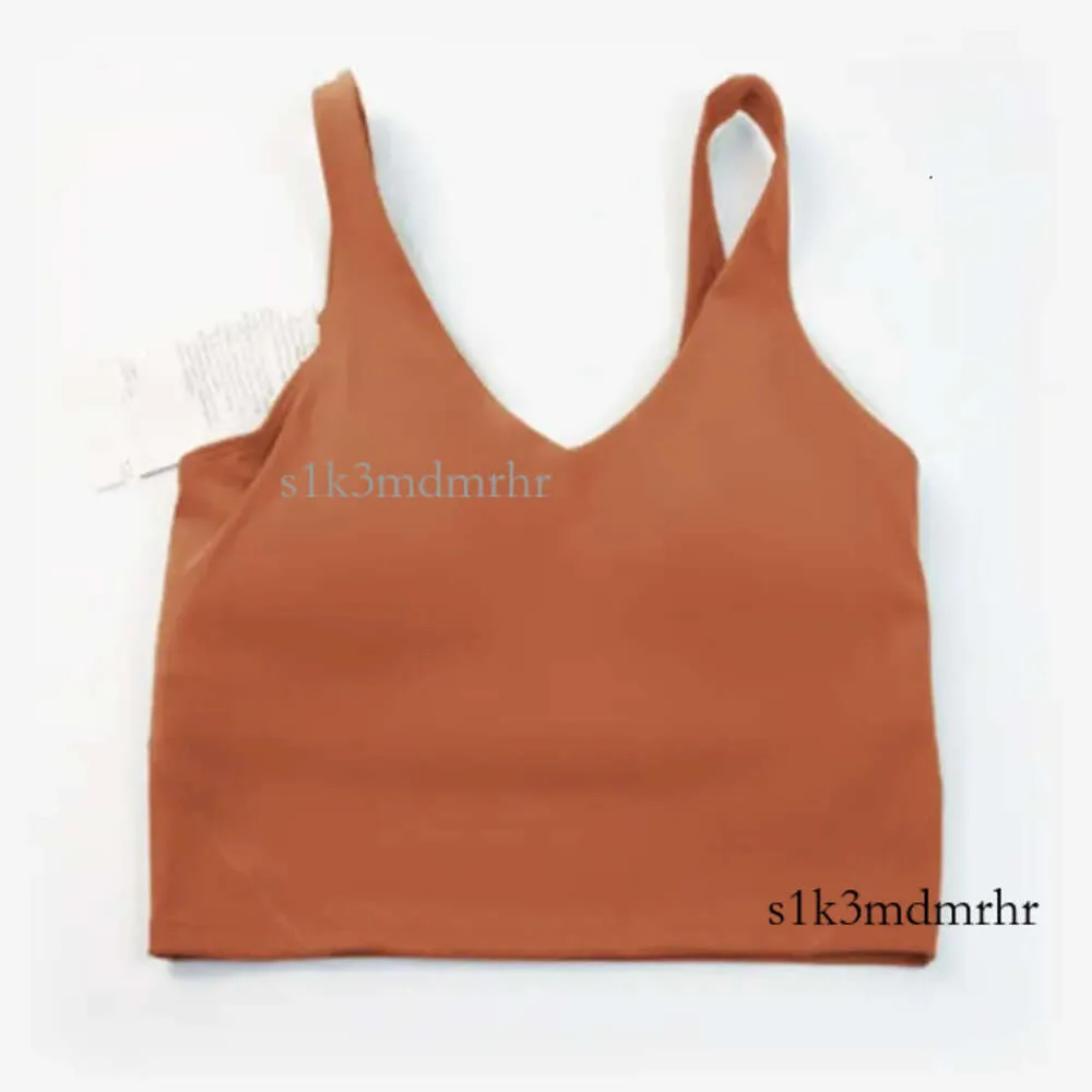 Luluemon Women's Yoga Bra Summer U字型なしのスチールリングビルトインチェストパッドスポーツブラの女性ジムのノースリーブフィットネスヨガファッションタンクトップブラジャー932