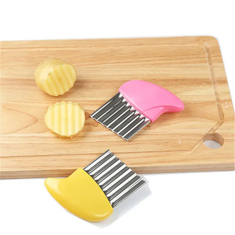 Wavy French Fries Cutter Stainless Steel Potato Slicer Vegetable Chopper Veggie Slicer Durable Kitchen Gadgets Cutter CT0478