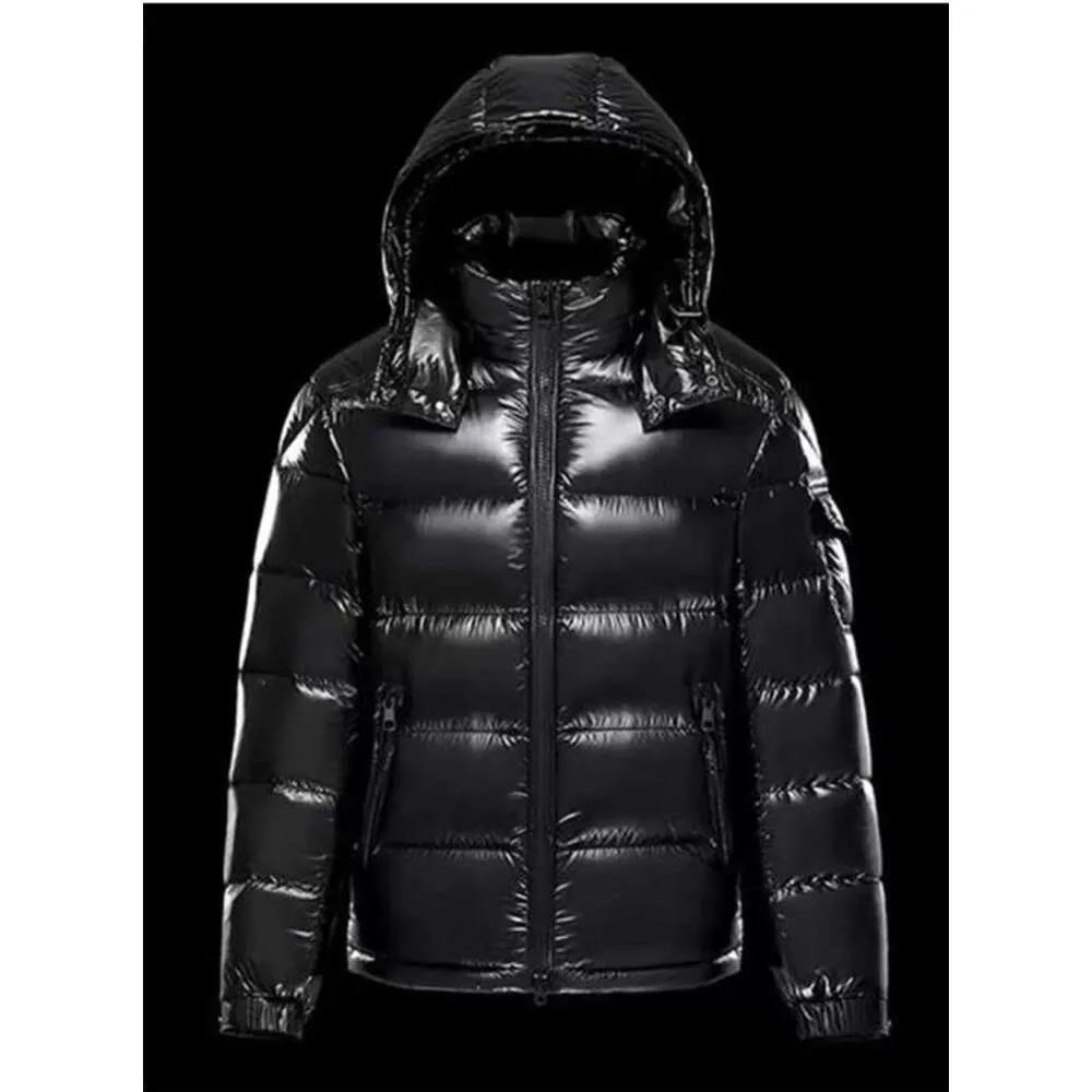 Monclears Designer Warm Jacket Mens Winter Windproof Down Jacket Shiny Matte Material S-5XL Asian Storlek Par Modeller Nya kläder Hatten är avtagbar