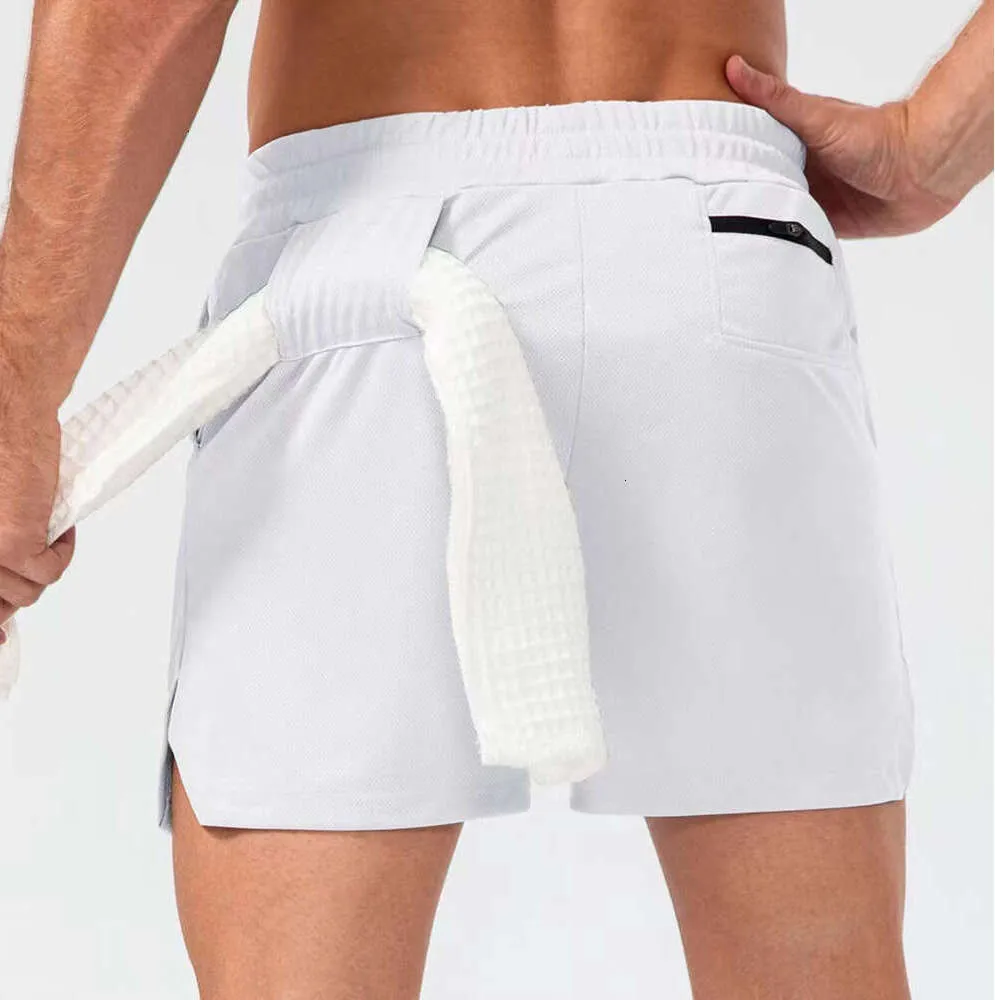 2024 Şort Erkekler Yoga Camos Nefes Alabası Pantolon Havlu Tokalı Gevşek Gevşek Koşu Lulus Lemon Lululemens İndirim Emici ve Nefes Alabilir 1119ess
