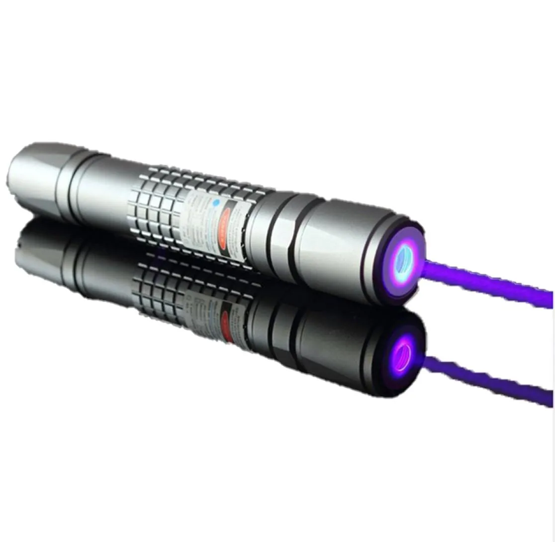 Ny High Power Lazer Military Hunting 405nm 20000m Green Red PurpleBlue Violet Laser Pointers SOS ficklampor Hunting Teaching4417491