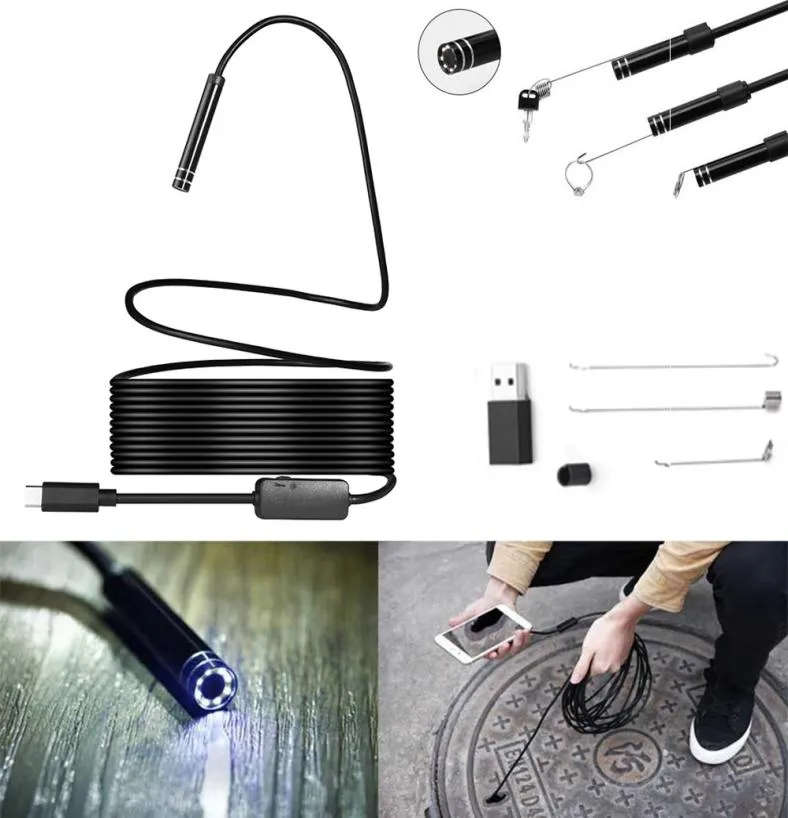 1200P 8LED 10M WiFi Endoscope caméra Inspection HD IP68 étanche voiture Mini 8mm diamètre caméra IOSAndroidWindowsMac système5323270