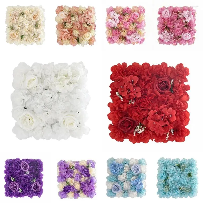Dekorative Blumen Künstliche Blumenwand DIY Simulation Gefälschte Rose Für Hochzeitstag Hintergrund Home Office Party Dekor