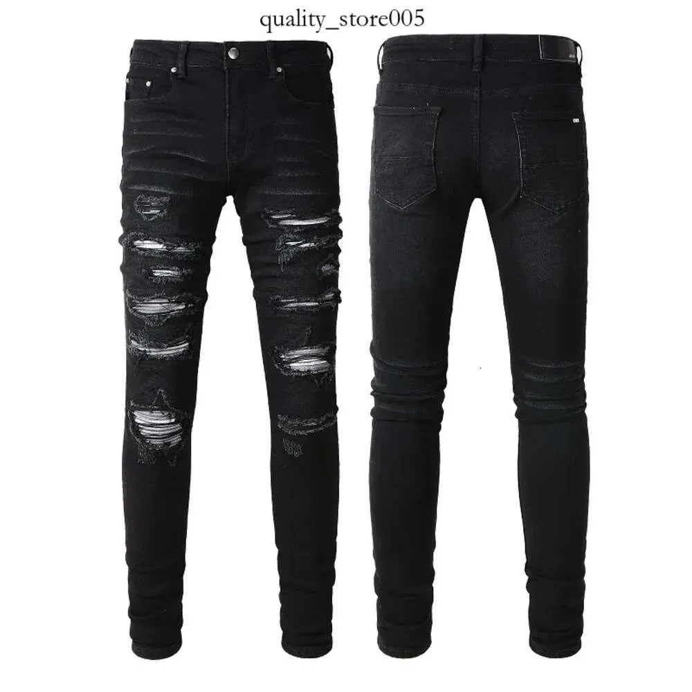 Amirs jeans 2023 lyxdesigner denim hål byxor modemärke jean biker byxor man kläder män kvinnor byxor 750