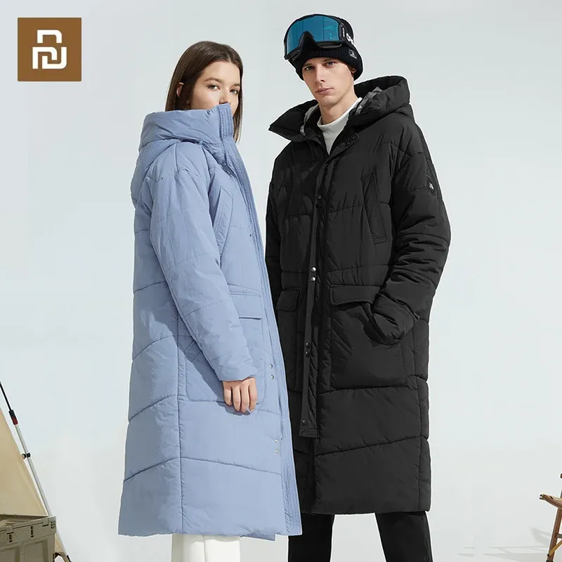 액세서리 youpin supield aerofloss coldresistant long coat 남자 여자 겨울 따뜻한 두꺼운 후드가있는 파카 재킷 아웃복 바람 방전 캐주얼 코트