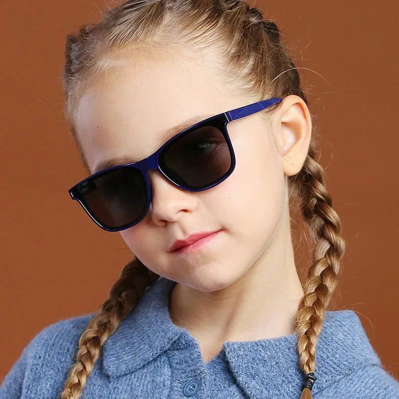 Crianças óculos de sol lentes polarizadas clássico marca designer óculos de sol moda menino menina bonito proteção vintage óculos