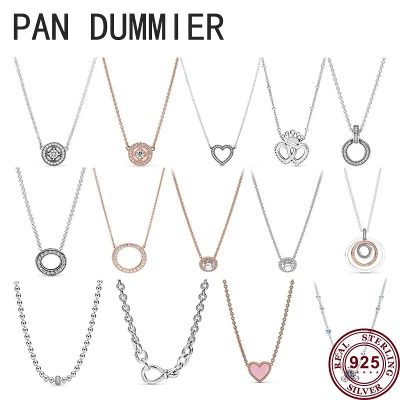 Hangers Nieuwe Hot 925 Zilveren Mode Kroon Shining Ronde Dames Ketting Is Geschikt Voor Huwelijksgeschenken En Hoogwaardige Charme Sieraden