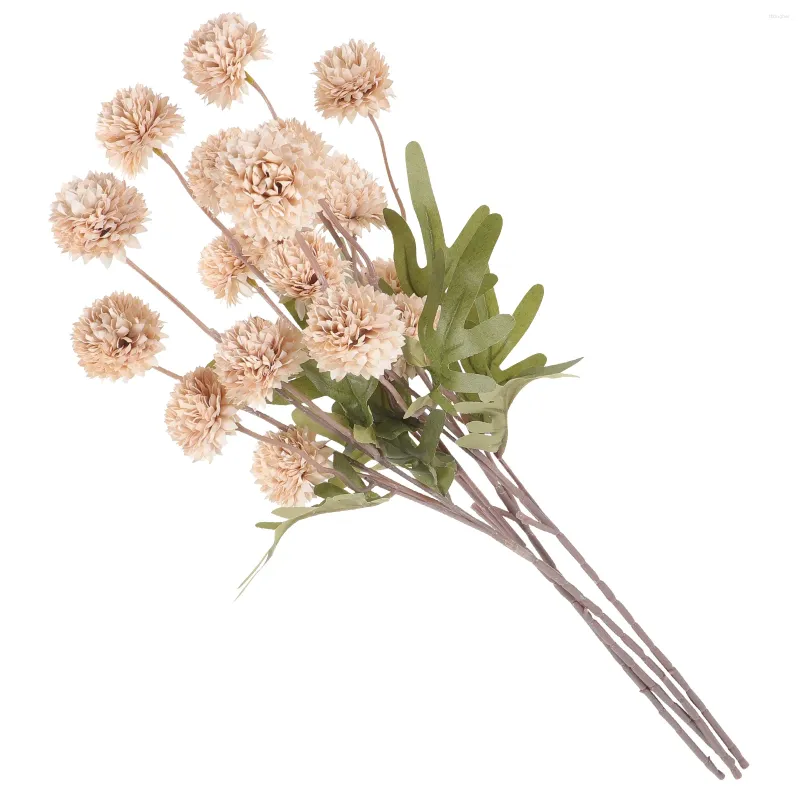 Decorative Flowers 4 Pcs Artificial Flower Bed Room Decor Dandelions Ornament Fake Bedrooms Household Plastic Elegant Lifelike For Office