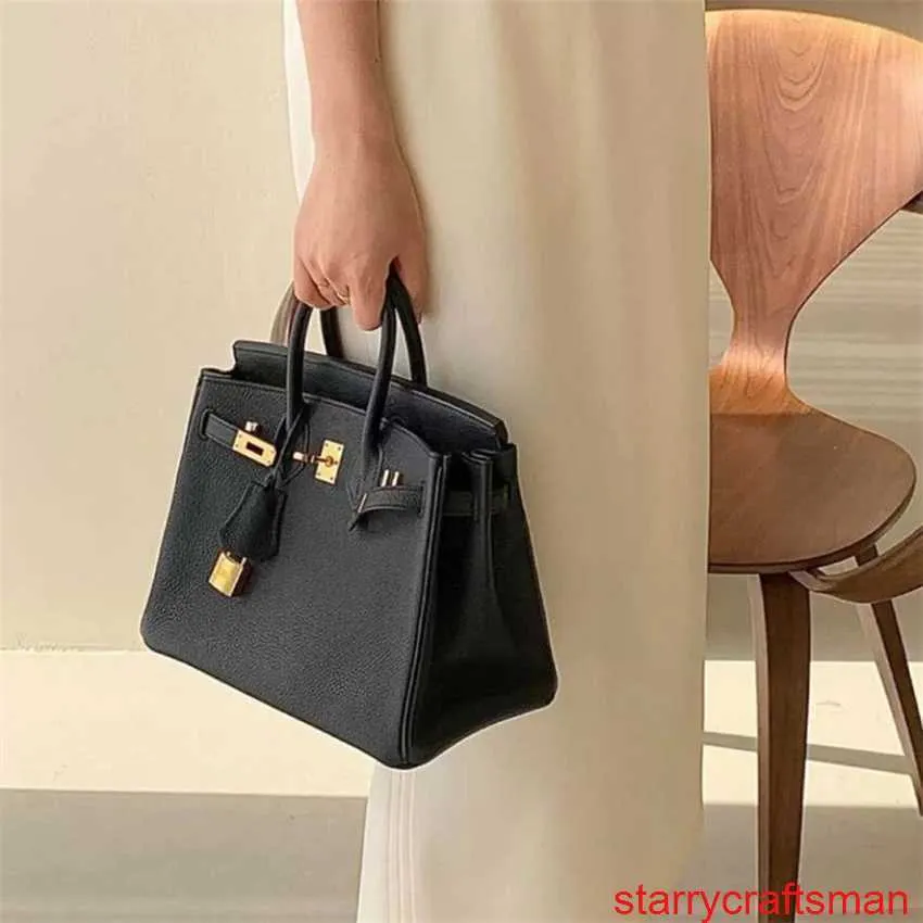 Genuine Leather Bags Trusted Luxury Handbag High Order Genuine Leather Platinum Handbag for Women Togo Pattern Top Layer Cowhide Semi Handmade Wax Thr with LOGO HBDX