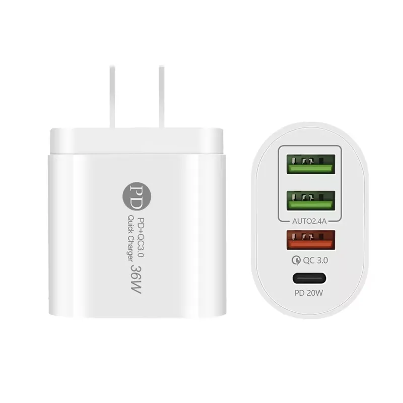 Caricatore Fast Dual Port USB QC3.0 E USB-C PD: Ricarica Veloce Per IPhone, Galaxy, Xiaomi, IPad - 2